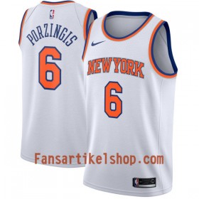 NBA New York Knicks Trikot Kristaps Porzingis 6 Nike 2017-18 Weiß Swingman - Herren